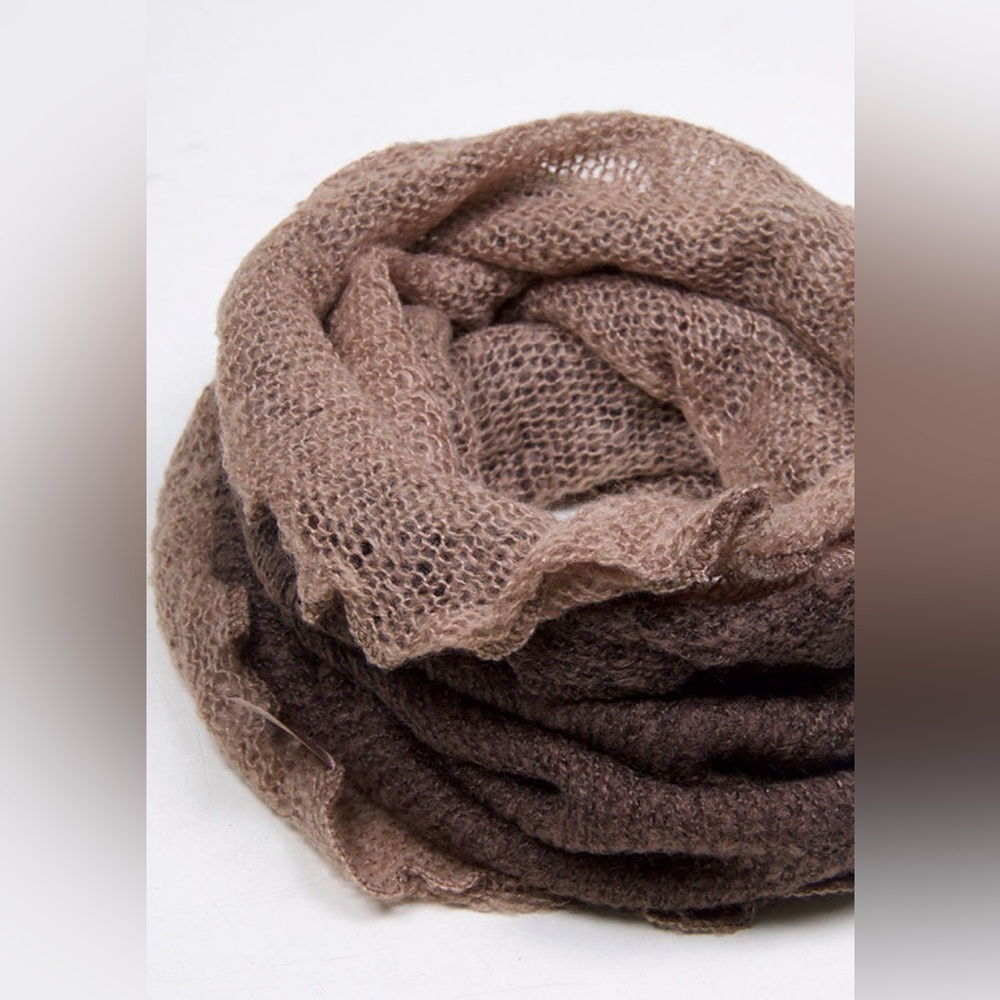 Infinity Knit Scarf, Brown